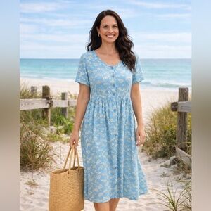 Vintage Lilly Pulitzer Sand Dollar, Turtle Midi Dress, in Excellent Condition